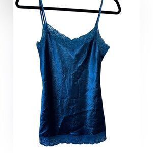 Self Esteem VTG Y2K Lace Trim Cami Long Tank Size‎ M Fairycore Whimsigoth Grunge